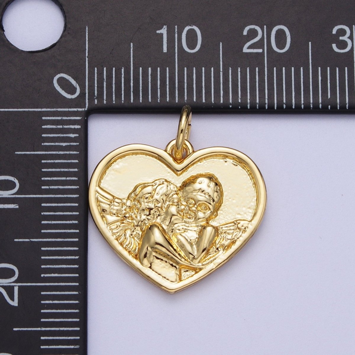 Heart Cherub Angel Charm for Bracelet Earring Necklace, Religious, Guardian Angel Cupid Pendant Valentine Day Inspired | X-729