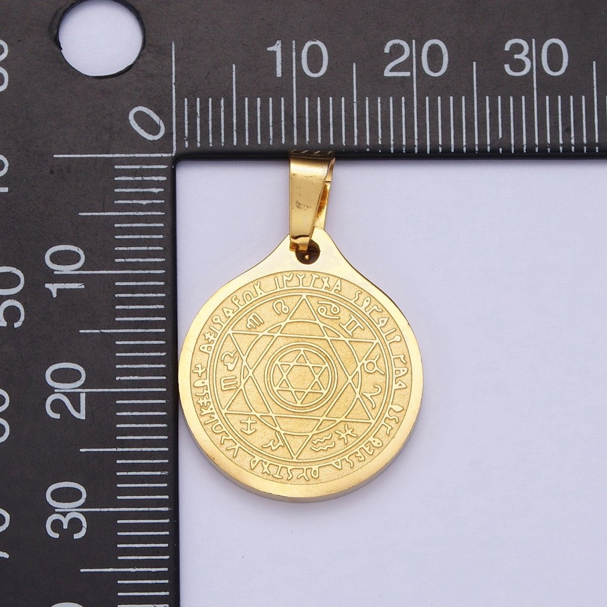 Hebrew Seven Archangels Raphael, Haniel, Michael, Gabriel, Tzafqiel, Tzadkiel, Samael Hebrew Medallion Pendant X-656
