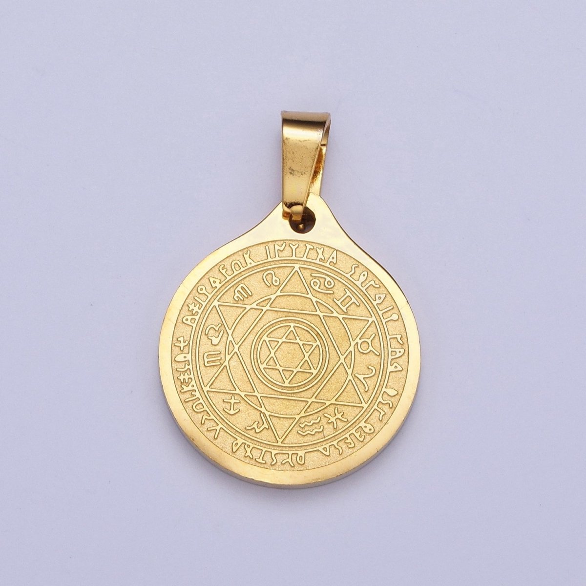 Hebrew Seven Archangels Raphael, Haniel, Michael, Gabriel, Tzafqiel, Tzadkiel, Samael Hebrew Medallion Pendant X-656
