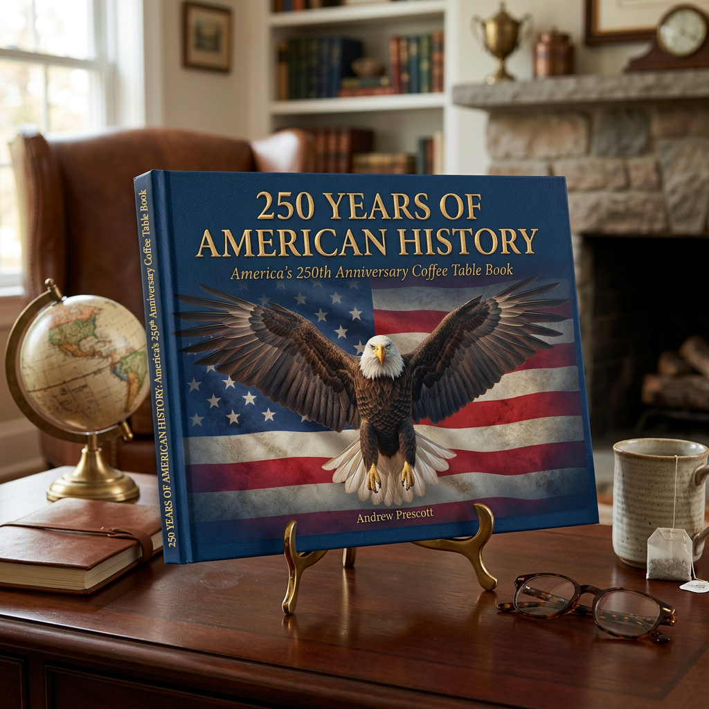 250 Years of American History: America's 250th Anniversary Coffee Table Book (200 Pages)