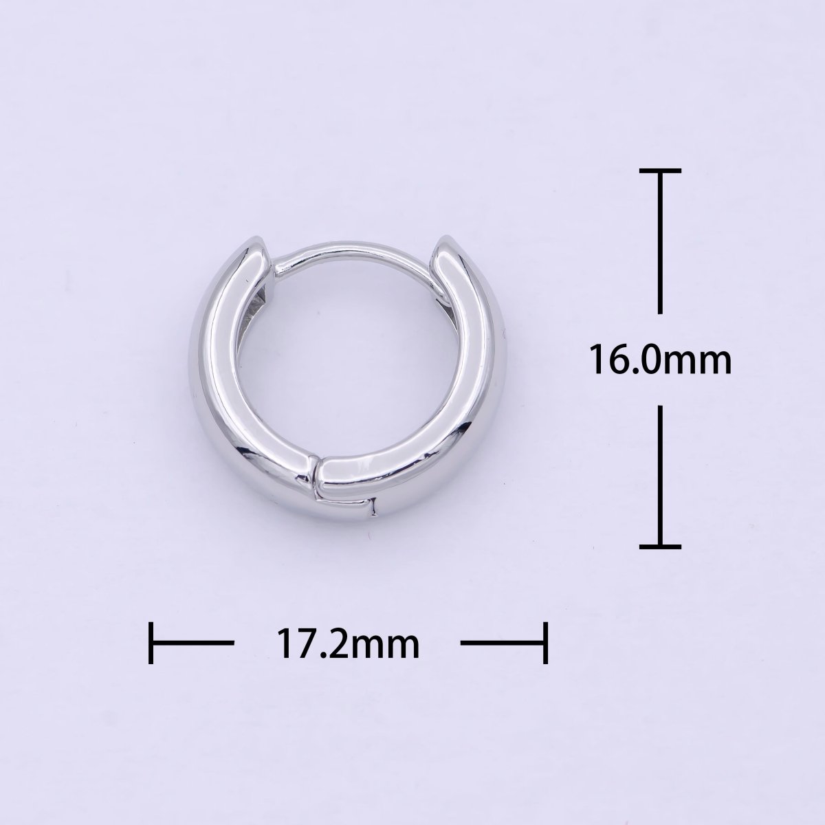 HUGGIE EARRING 18mm- Hoops,9.8mm- 18K Small Loops, Huggie Hoop Earring, Hoop Earrings Q-348 Q-392