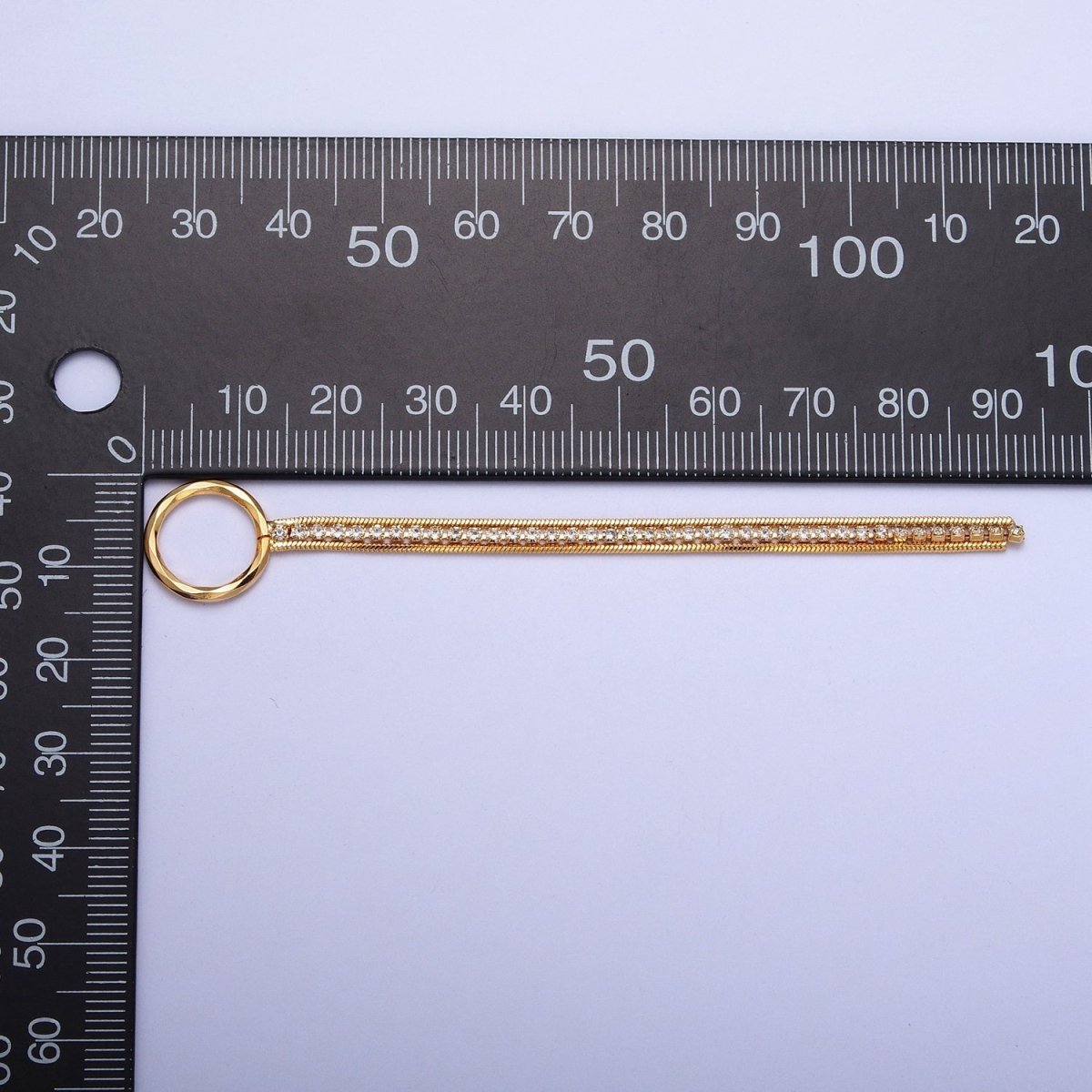 Hypoallergenic 93.5mm Double Snake Omega & Tennis Chain with One Large Loop Tassel Charm Supply For Jewelry DIY Making L-834
