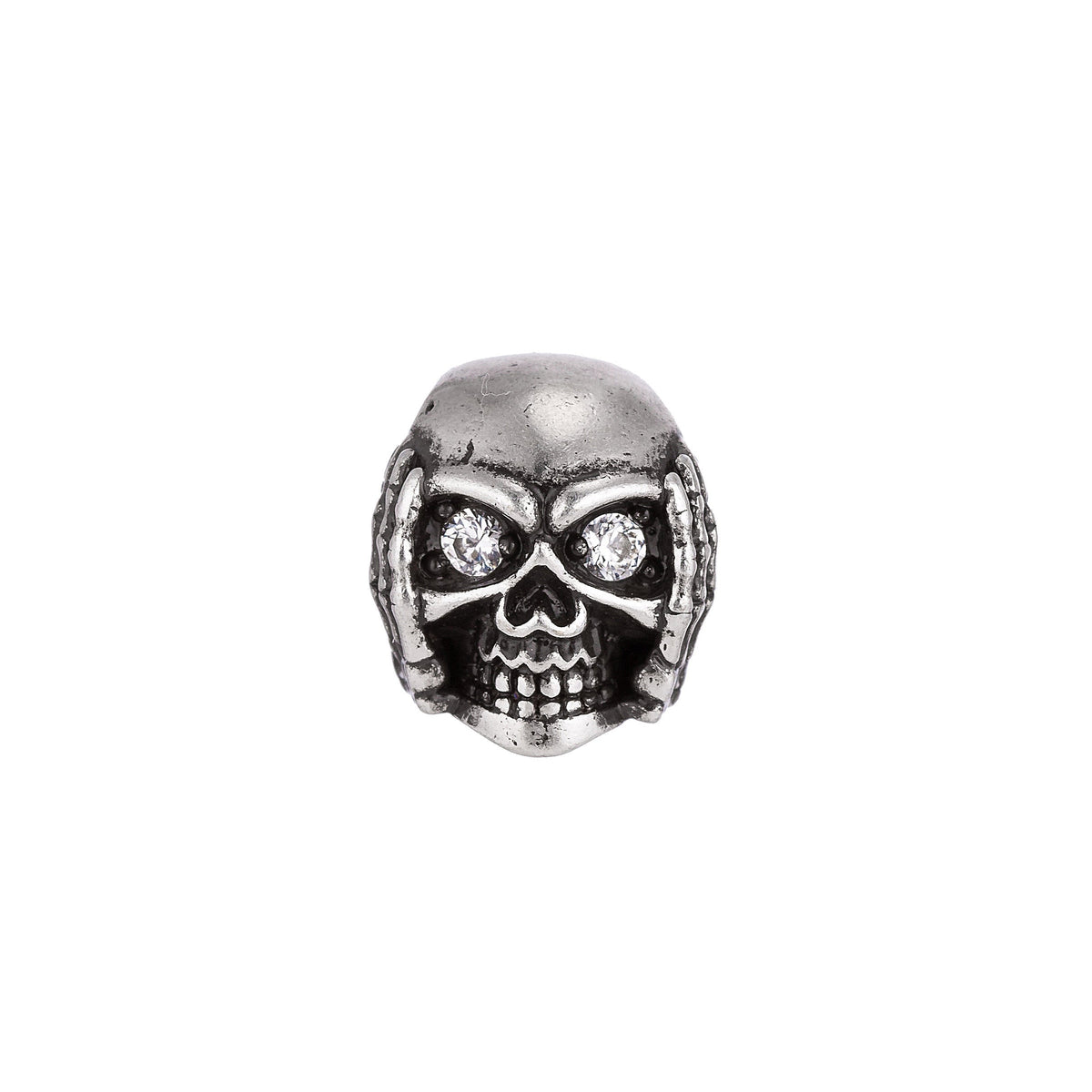 Gold Filled 10mm Antique Skull Head Spacer Bead | B-015