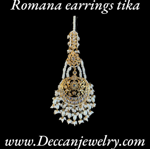 DJET43 Romana earrings tika in pearls  ( READY TO SHIP )