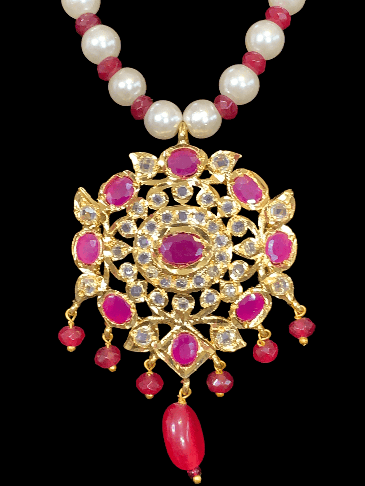 PS435 Ammara pendant  set in rubies ( READY TO SHIP )