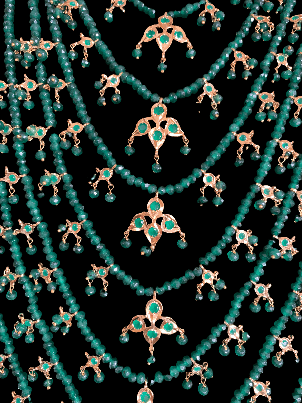 SAT29 Insia bridal satlada in green  beads ( SHIPS IN 4 WEEKS )