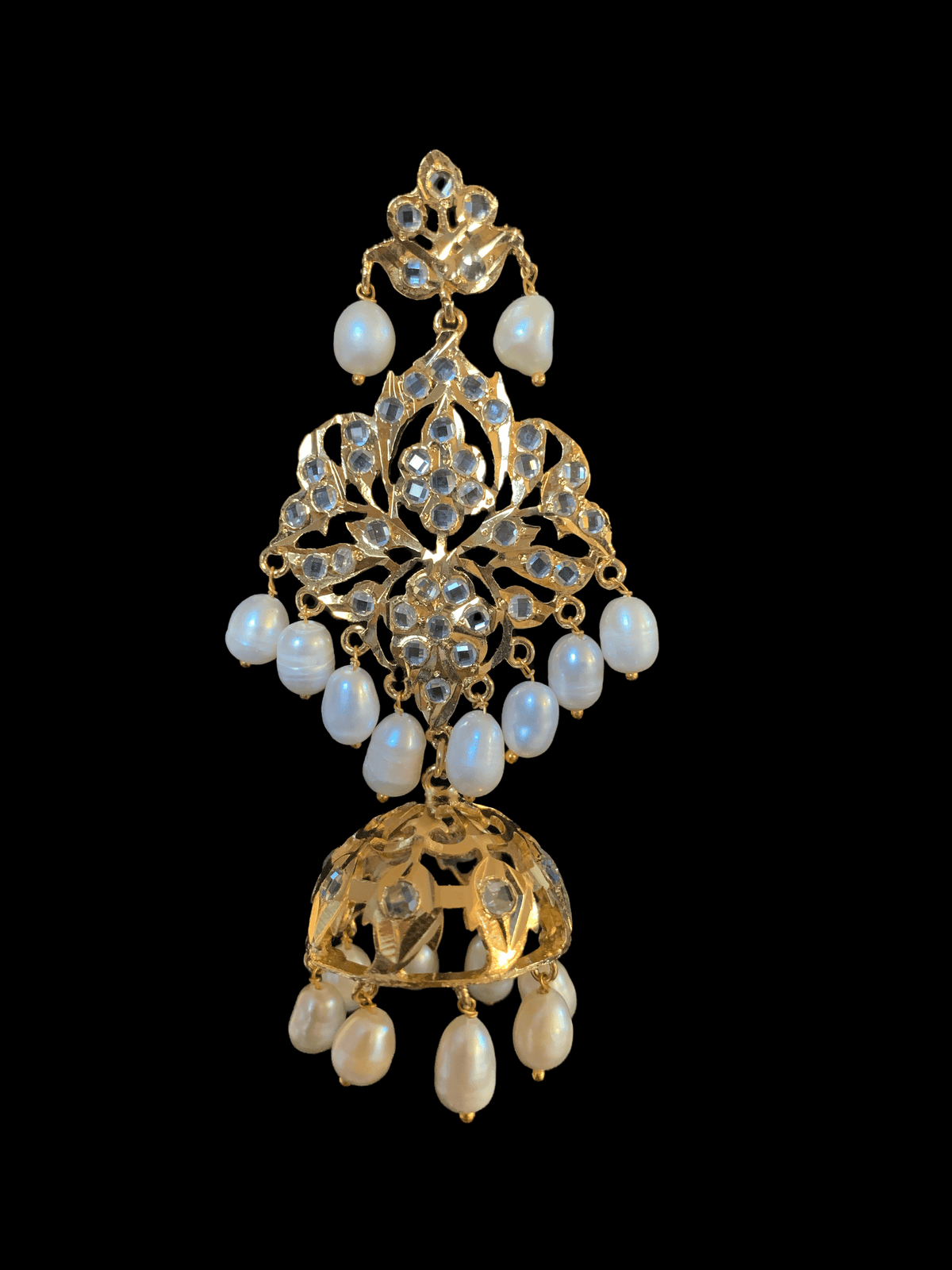 DER92 Lina earrings in fresh water pearls   (READY TO SHIP  )