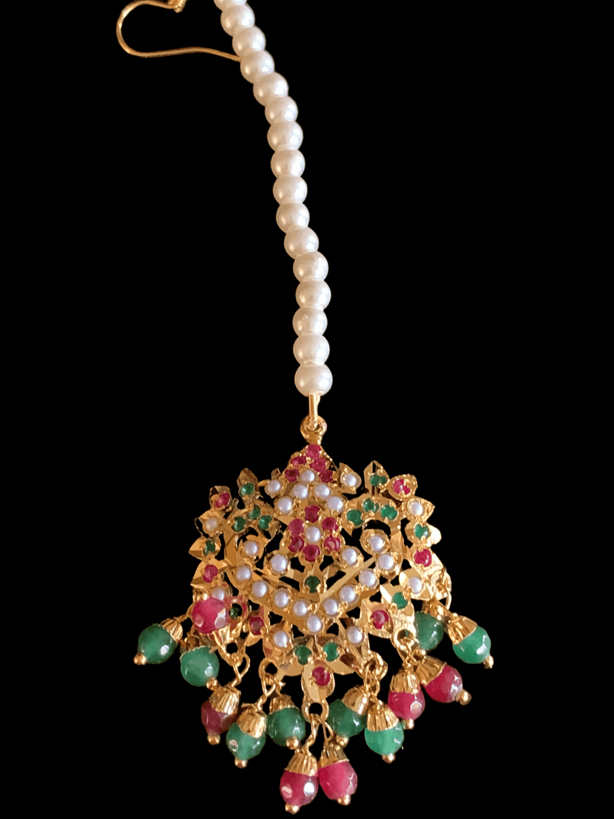 DJTK42 Mehwish jadau tika ( RUBY EMERALD ) ( SHIPS IN 4 WEEKS )