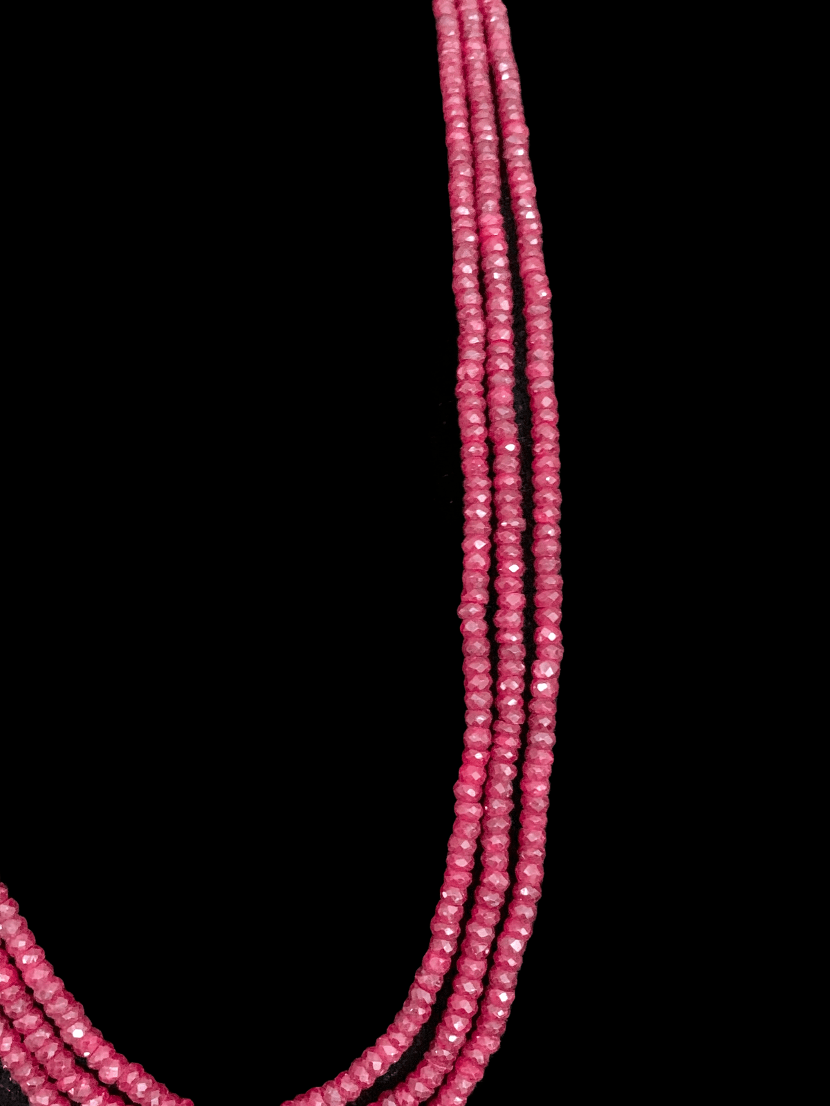 NS295 ruby  beads necklace ( SHIPS IN 2 WEEKS  )