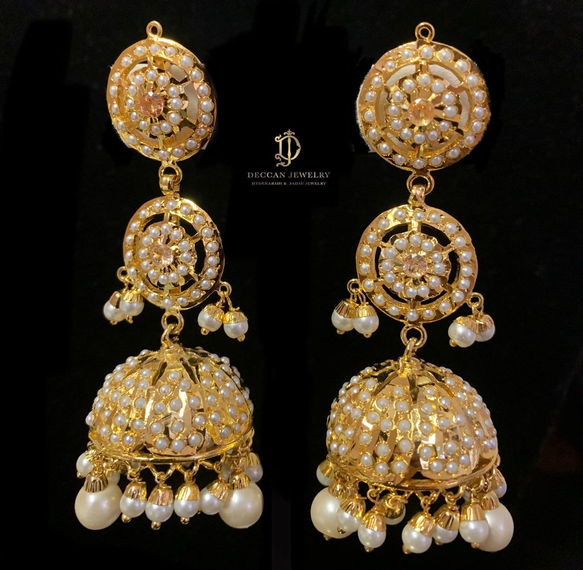 DER362 Hira jhumka ( READY TO SHIP )