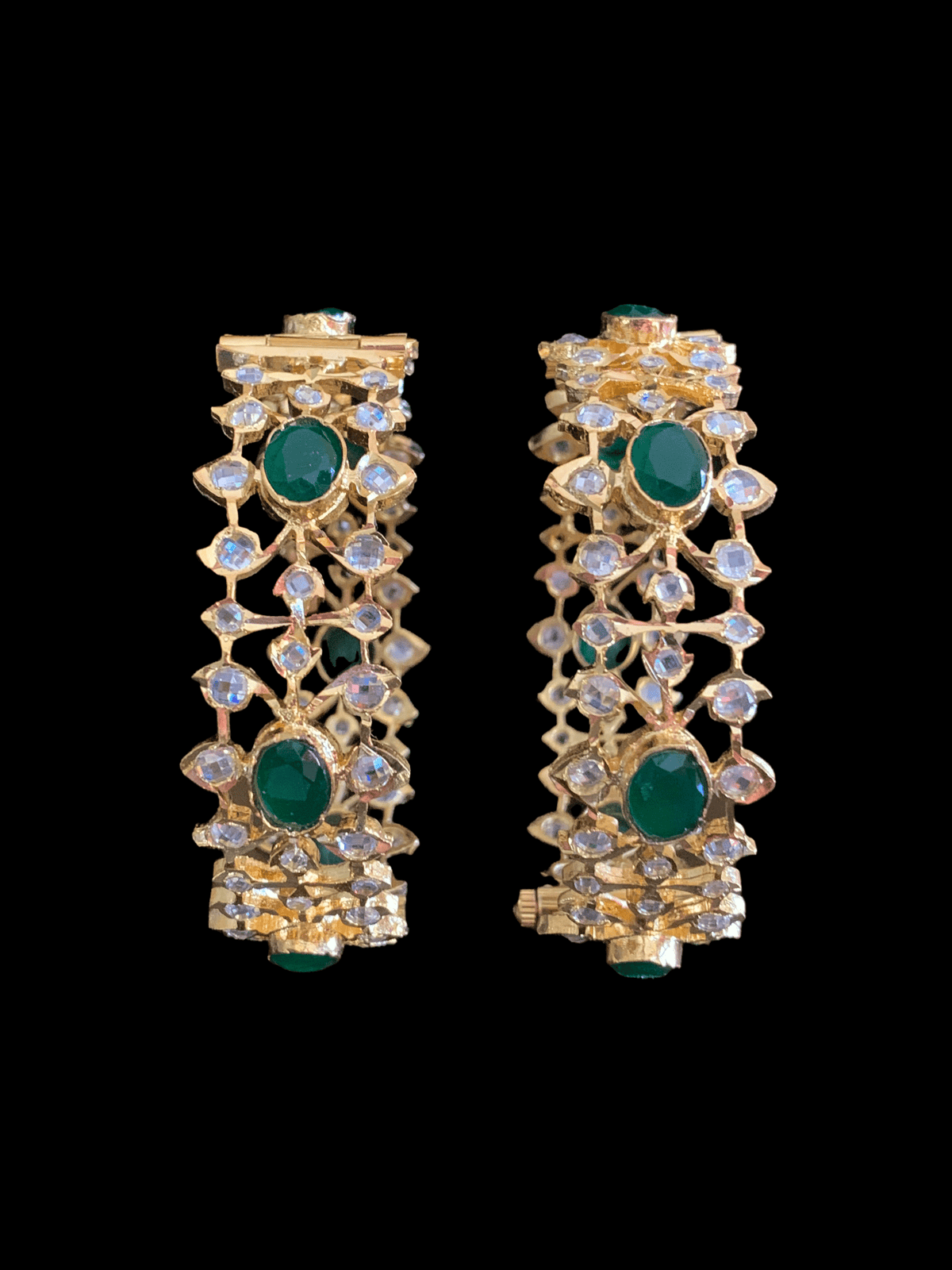 B14 Salma Bangles In Emerald Green ( READY TO SHIP )