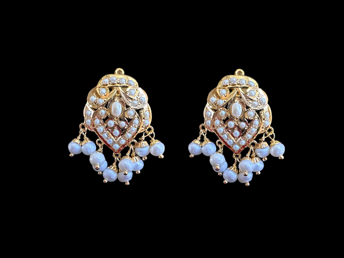 Fresh water pearl gold plated silver pendant set with earrings ( READY TO SHIP )