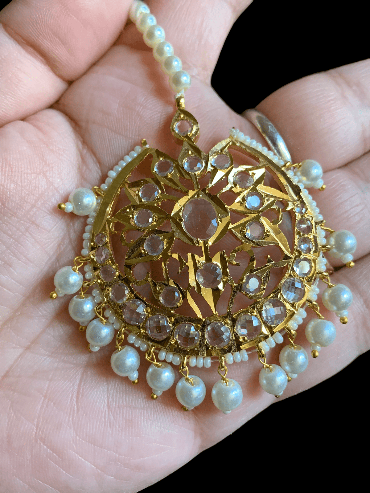 DJTK32 Koyal shell pearl  tika ( READY TO SHIP )