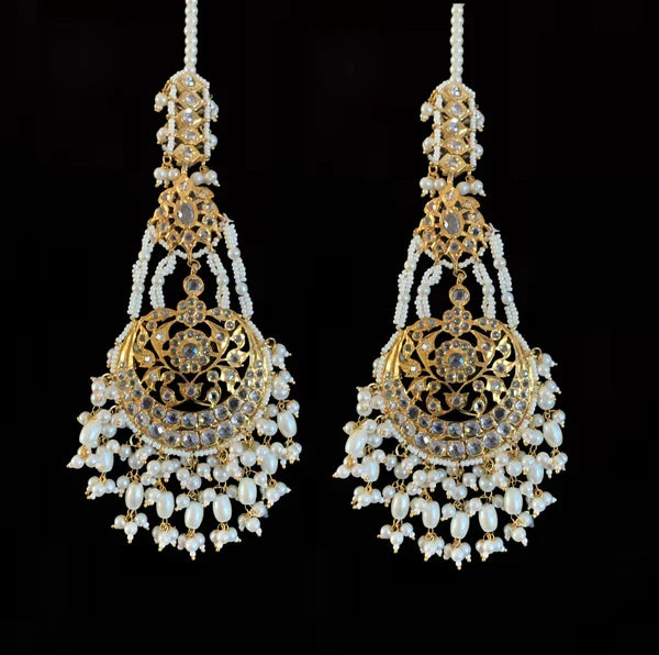 DJET43 Romana earrings tika in pearls  ( READY TO SHIP )