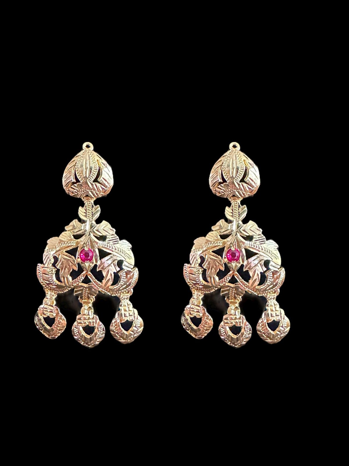 Traditional jadau Necklace with earrings in gold plated silver ( SHIPS IN 5 WEEKS )