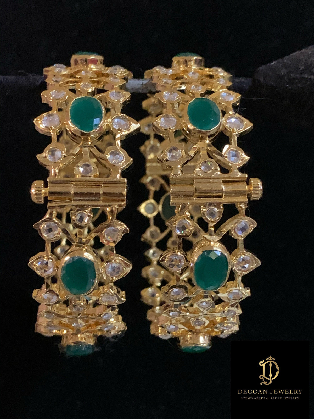 B14 Salma Bangles In Emerald Green ( READY TO SHIP )
