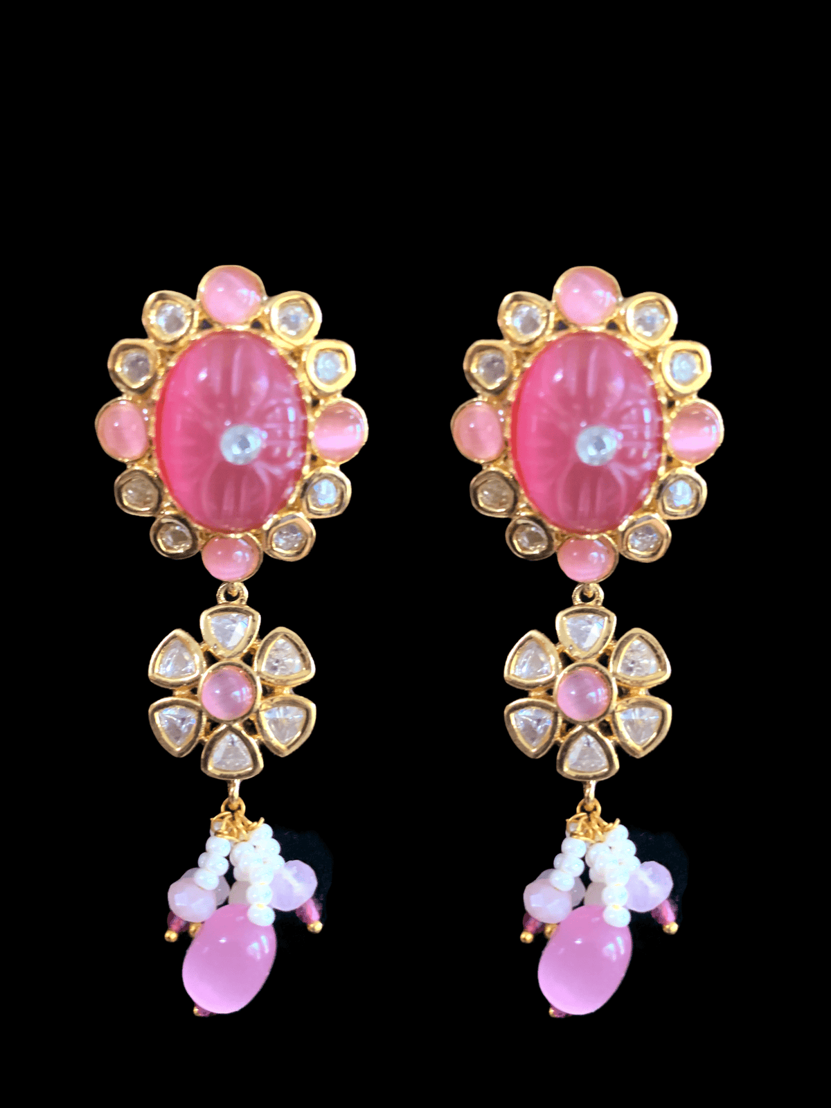 C123 cz polki choker in pink  ( READY TO SHIP )