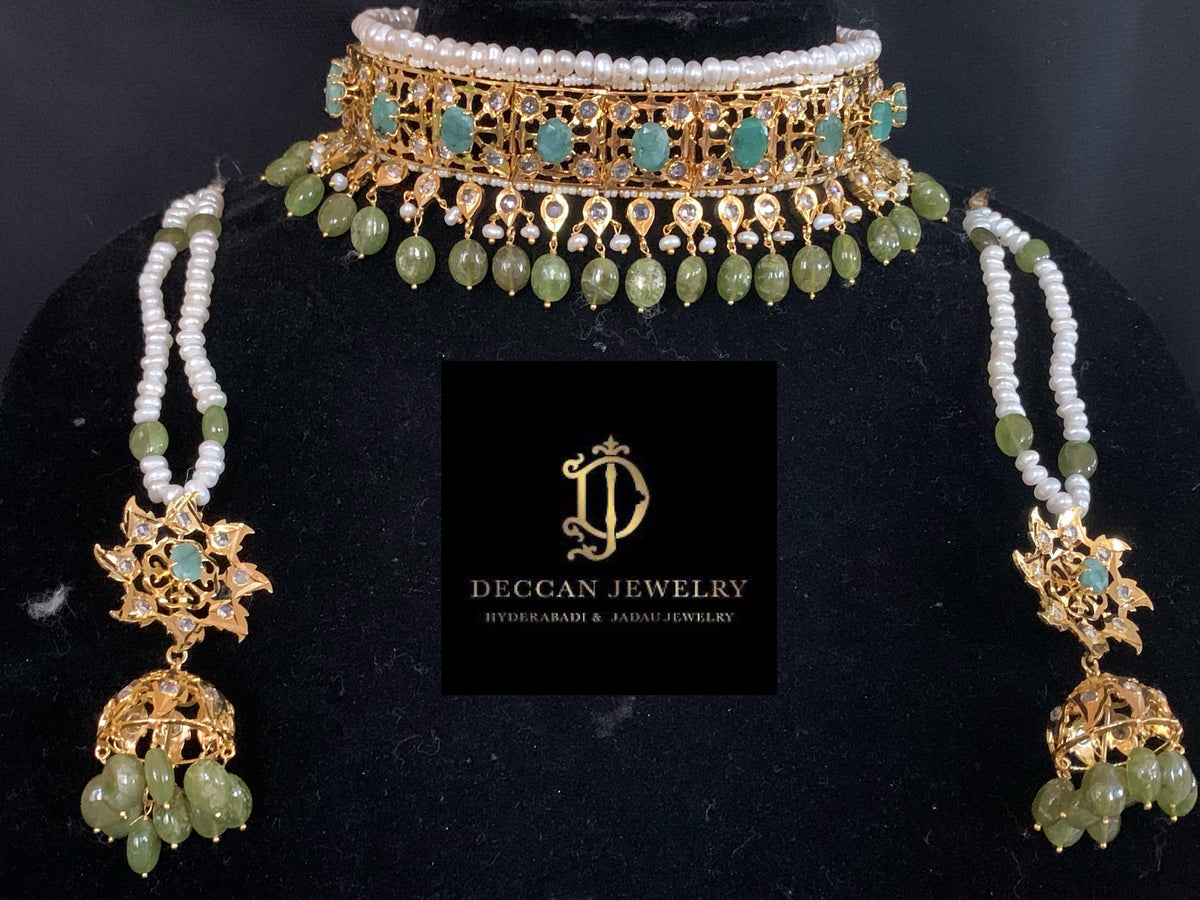 Insia jadavi lacha in natural beads (SHIPS IN 4 WEEKS)