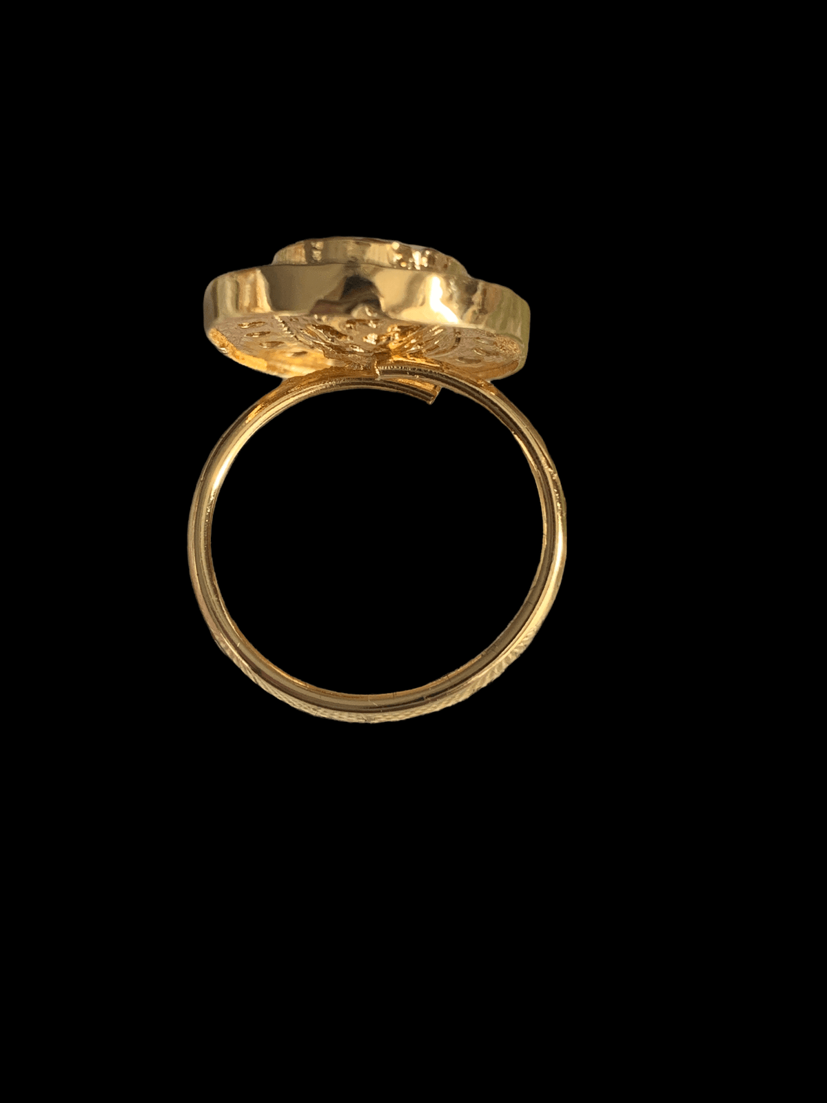 DJR62 Oval polki ring- red / ruby  ( READY TO SHIP )