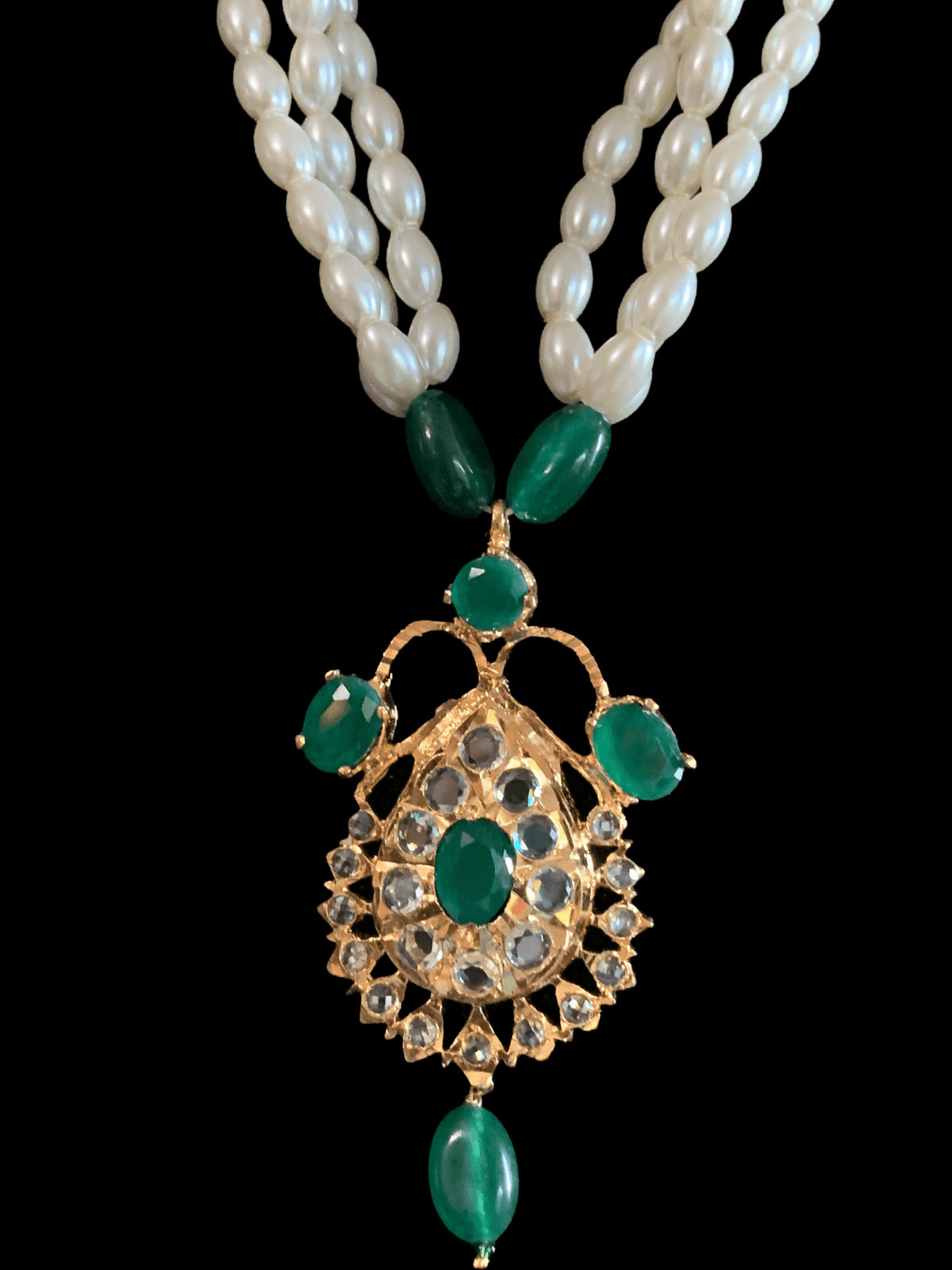 PS439 Hyderabadi jugni in shell pearls ( READY TO SHIP )