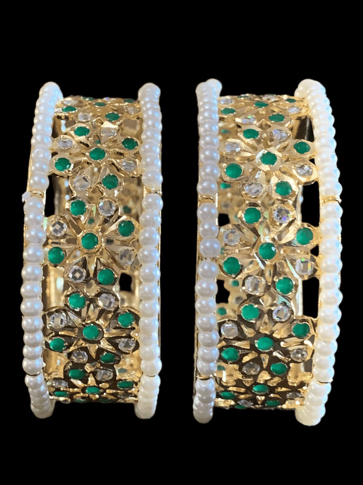 B31  Aleezay green  bangles ( READY TO SHIP )