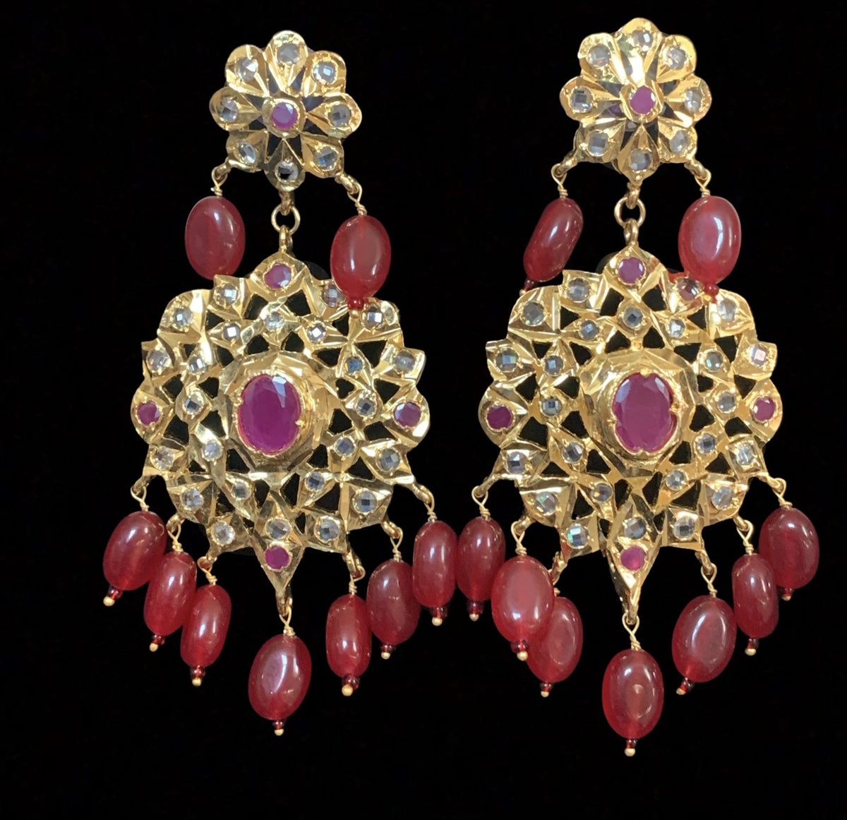 LN48 Asif jaahi rani haar in rubies ,( SHIPS IN 4 WEEKS )