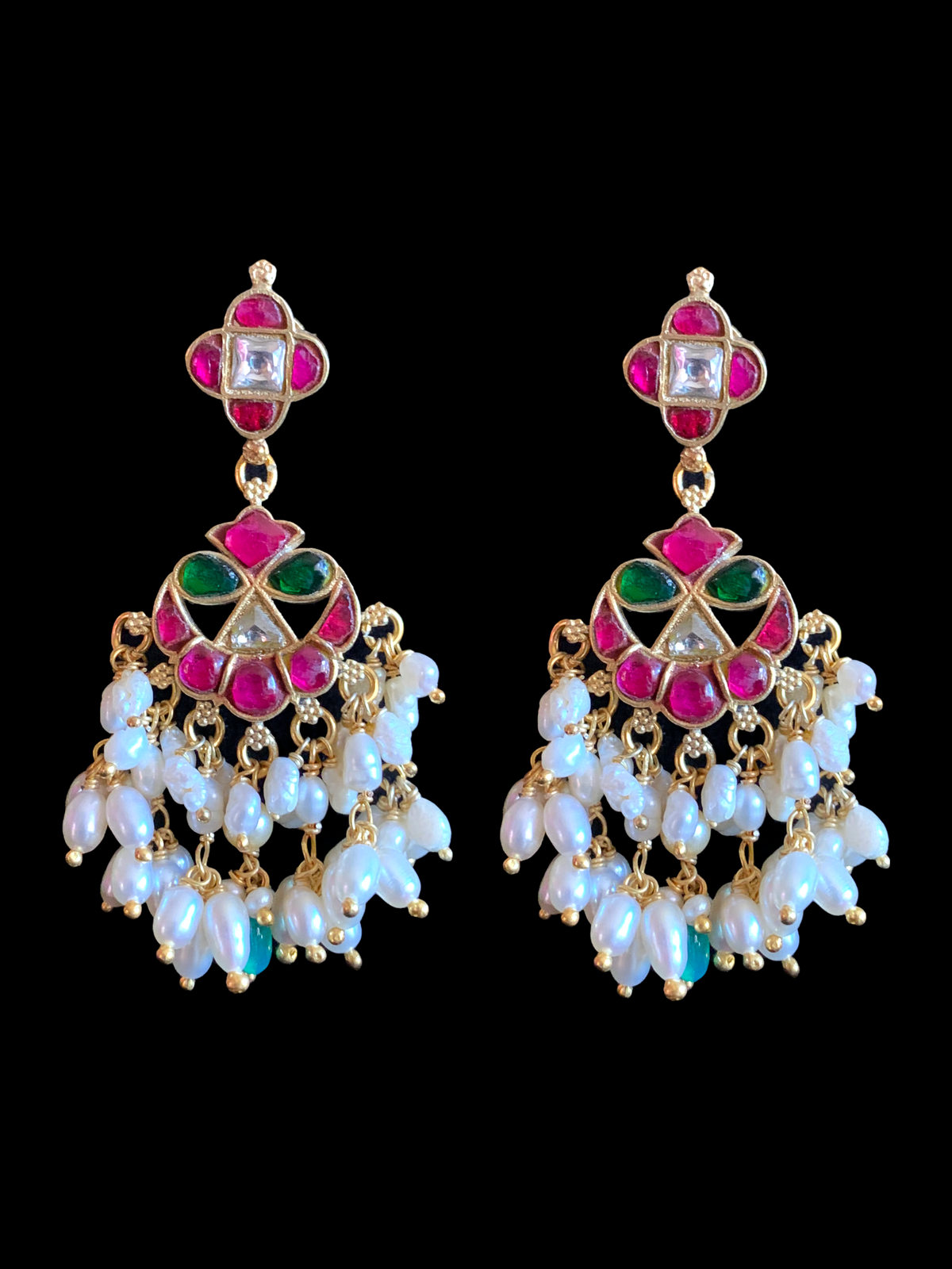 92.5 silver gold plated earrings ( READY TO SHIP )