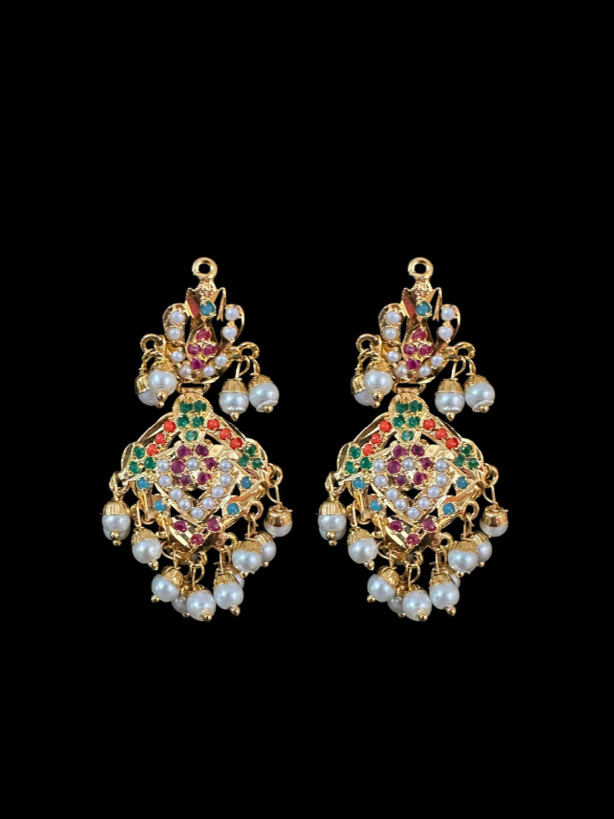DLN12 Mehwish jadau Rani haar - Navratan    ( READY TO SHIP )