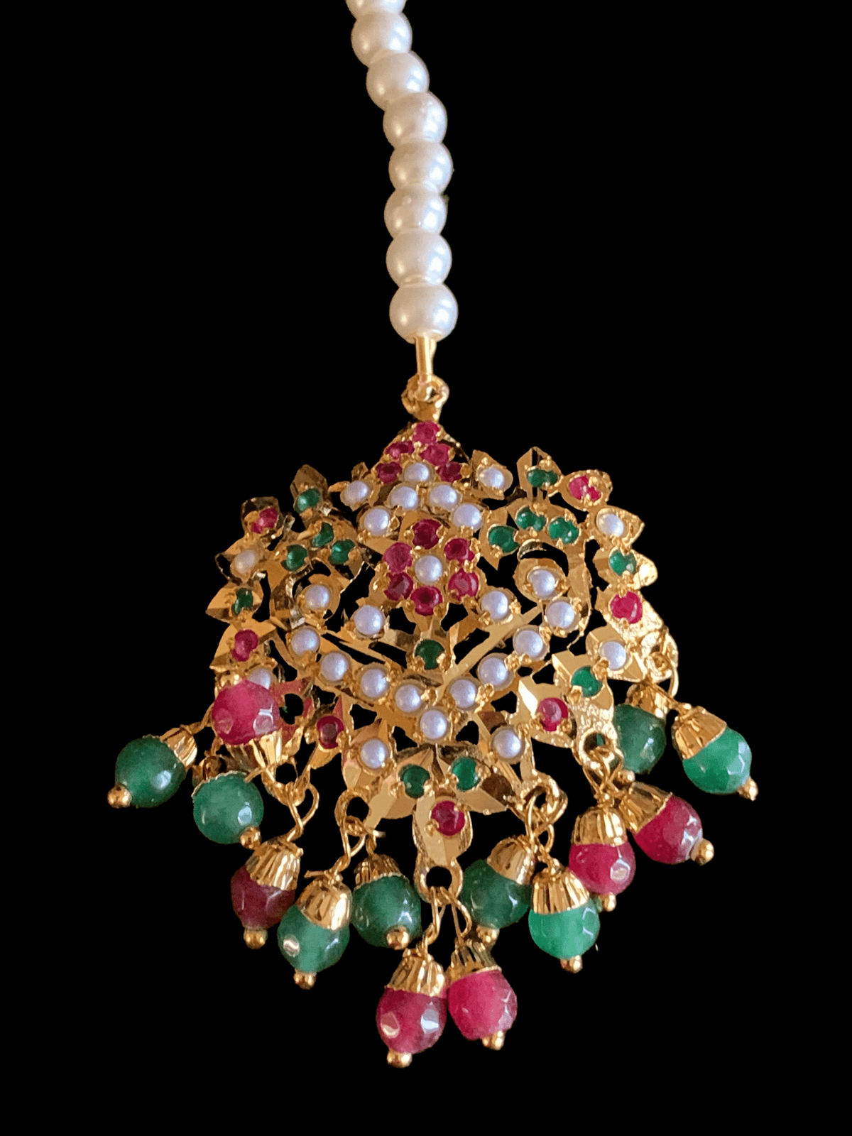 DJTK42 Mehwish jadau tika ( RUBY EMERALD ) ( SHIPS IN 4 WEEKS )