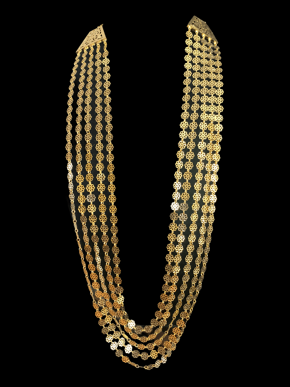 LN147 Chandan haar necklace  in gold plating  ( SHIPS IN 3 WEEKS )