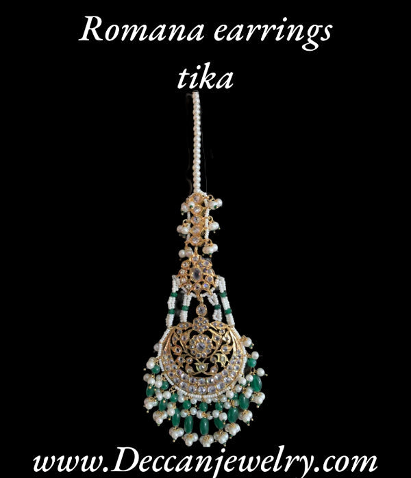 DJET42 Romana earrings tika in green ( READY TO SHIP )