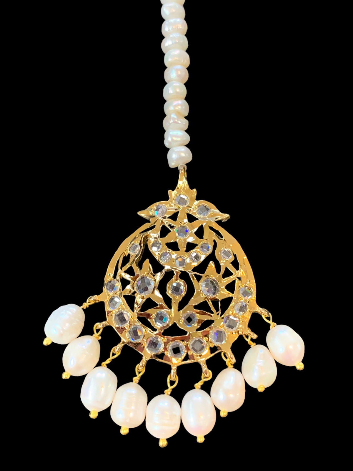 DJTK107 Lahar fresh water pearl  tika   ( READY TO SHIP )