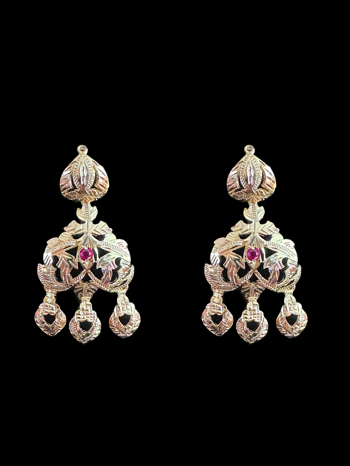 Traditional jadau Necklace with earrings in gold plated silver ( SHIPS IN 5 WEEKS )