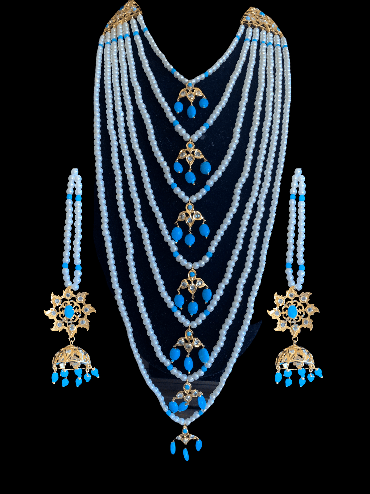 SAT22 Insia Hyderabadi satlada in turquoise or feroza ( SHIPS IN 4 WERKS )