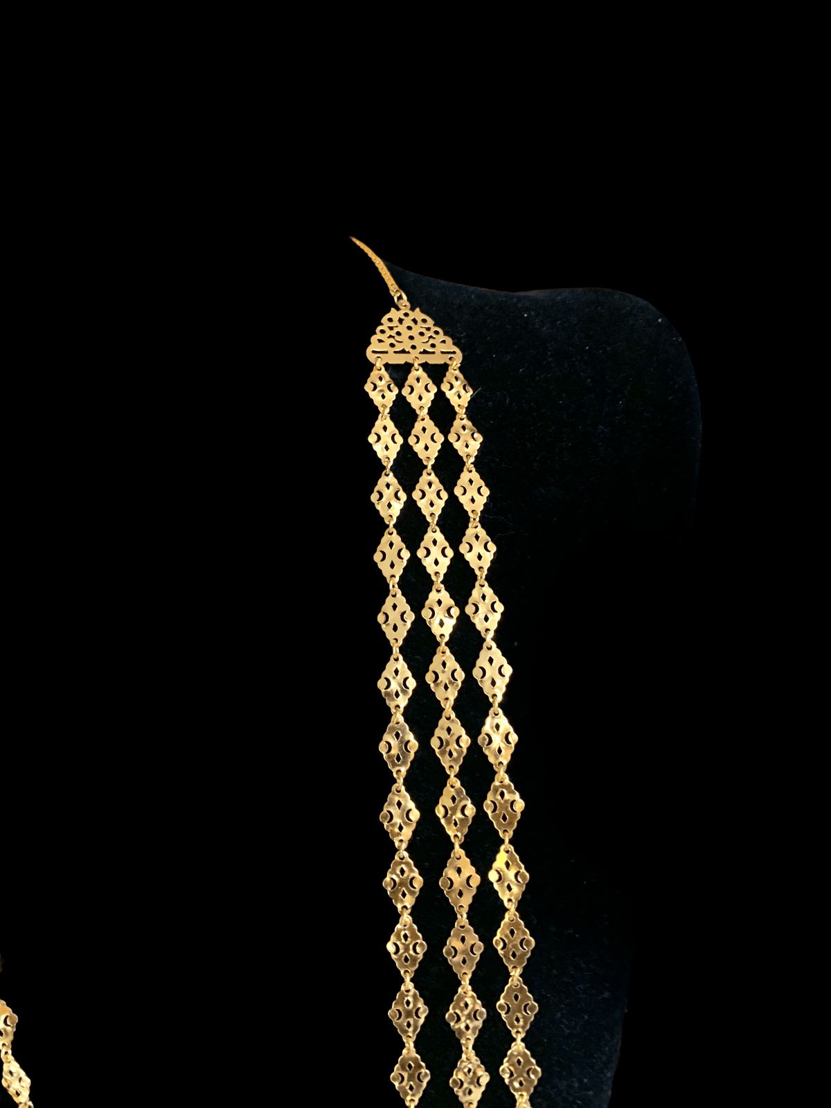 NS313 Chandan haar necklace  in gold plating  (READY TO SHIP )