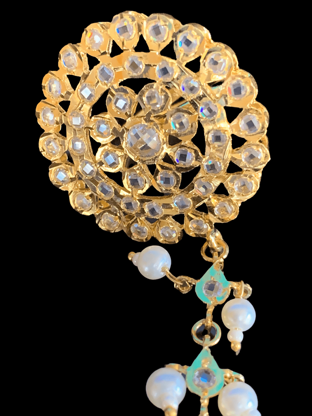 HP12 Trikha haath Phool (pearls  )  -ONE PAIR( SHIPS IN 4 WEEKS  )