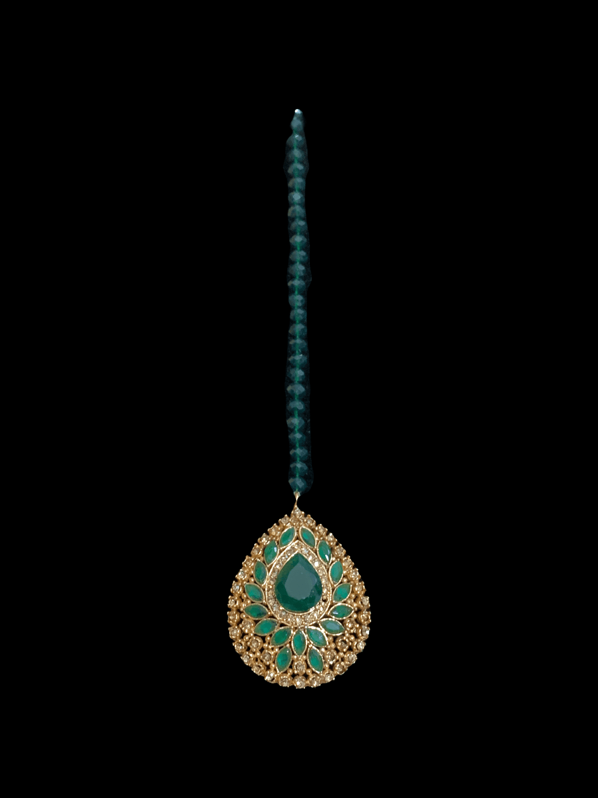 NS86 Rabeta necklace set- green   (READY TO SHIP)