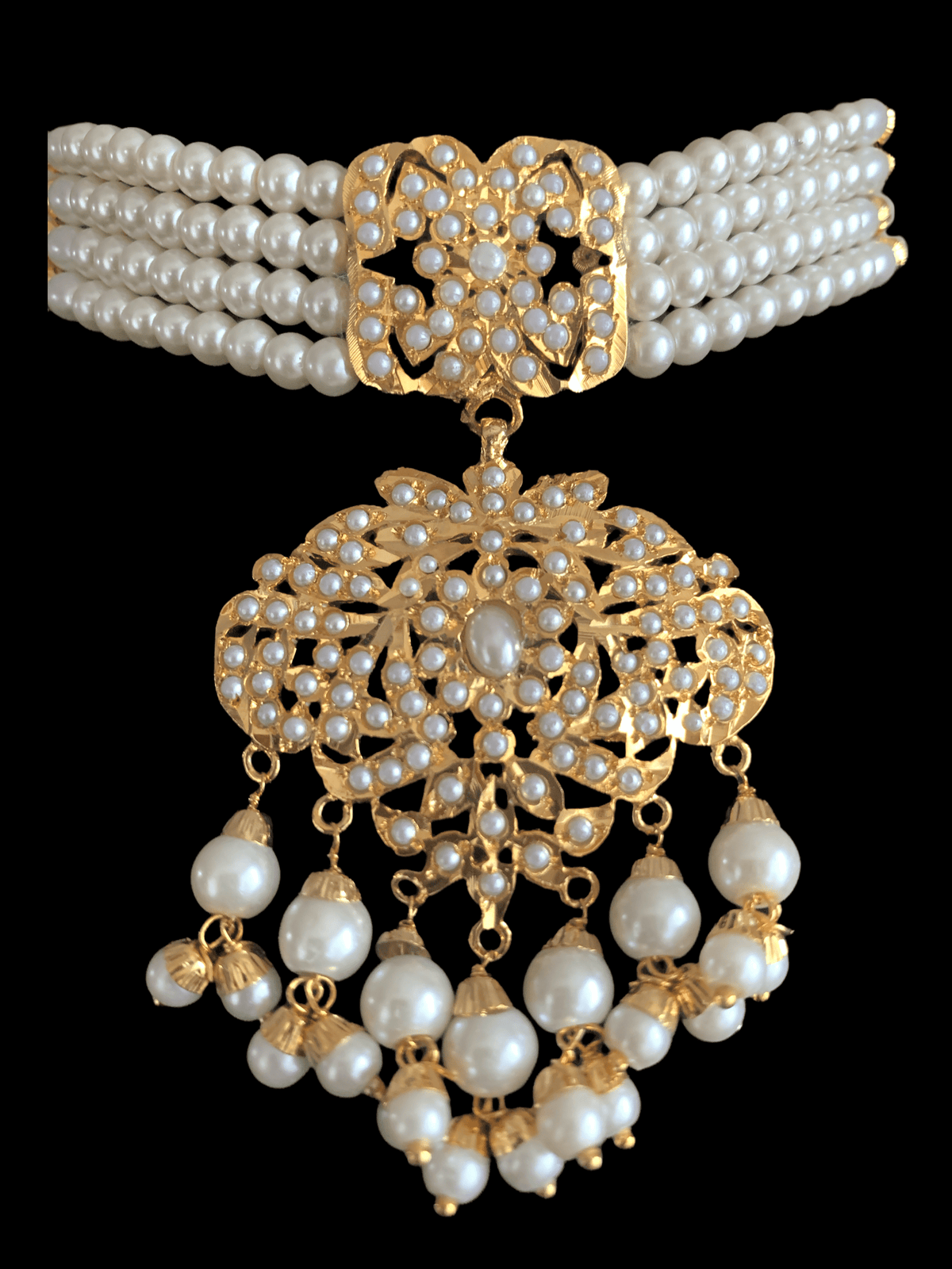 BR9 Filza  bridal set - shell pearls  ( SHIPS IN 4 WEEKS )