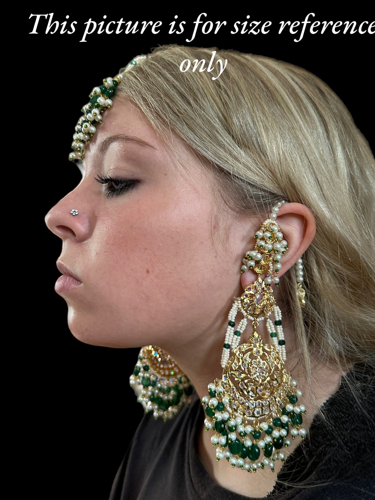 DJET43 Romana earrings tika in pearls  ( READY TO SHIP )