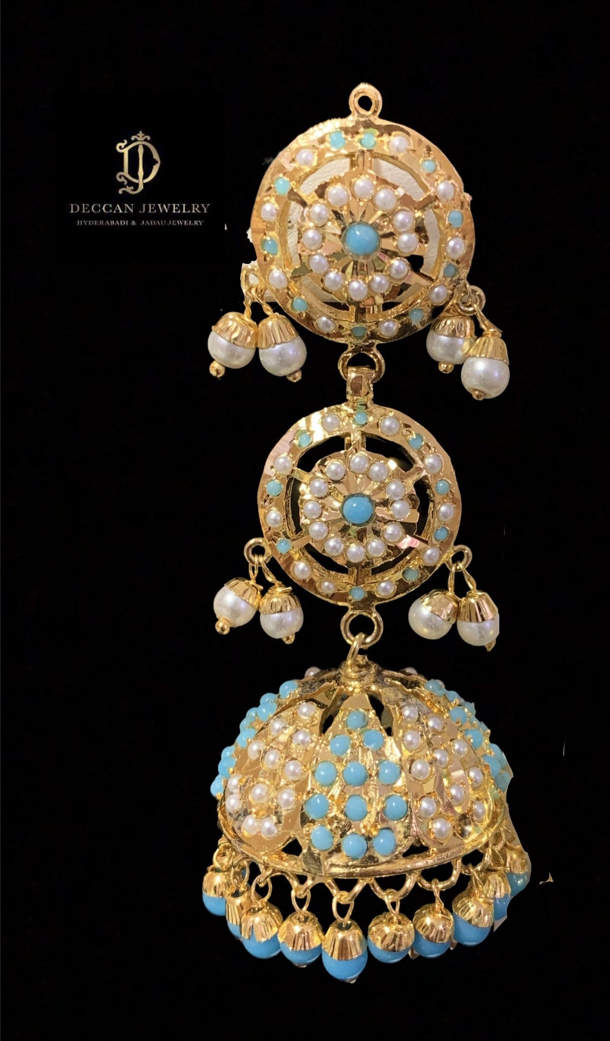 DER362 Hira jhumka ( READY TO SHIP )