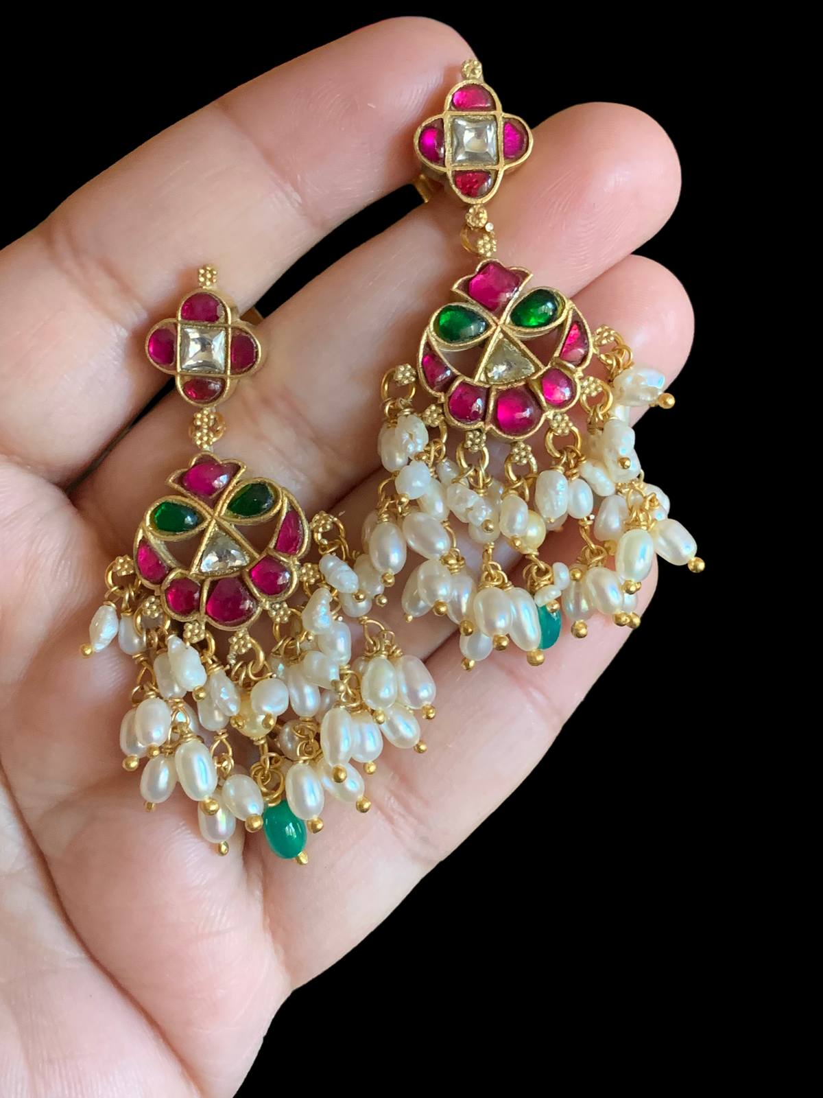92.5 silver gold plated earrings ( READY TO SHIP )
