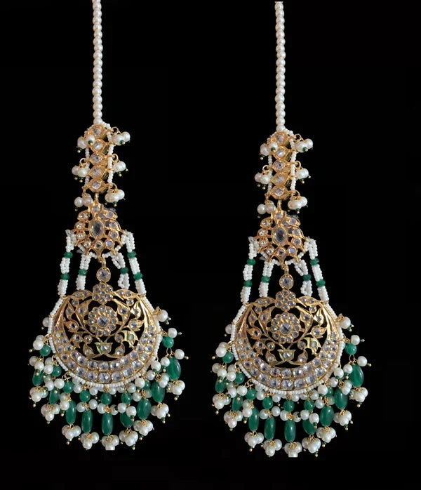 DJET42 Romana earrings tika in green ( READY TO SHIP )