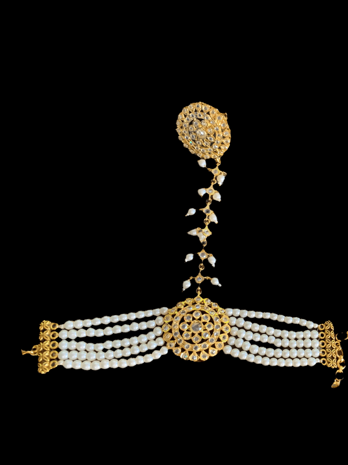 HP12 Trikha haath Phool (pearls  )  -ONE PAIR( SHIPS IN 4 WEEKS  )
