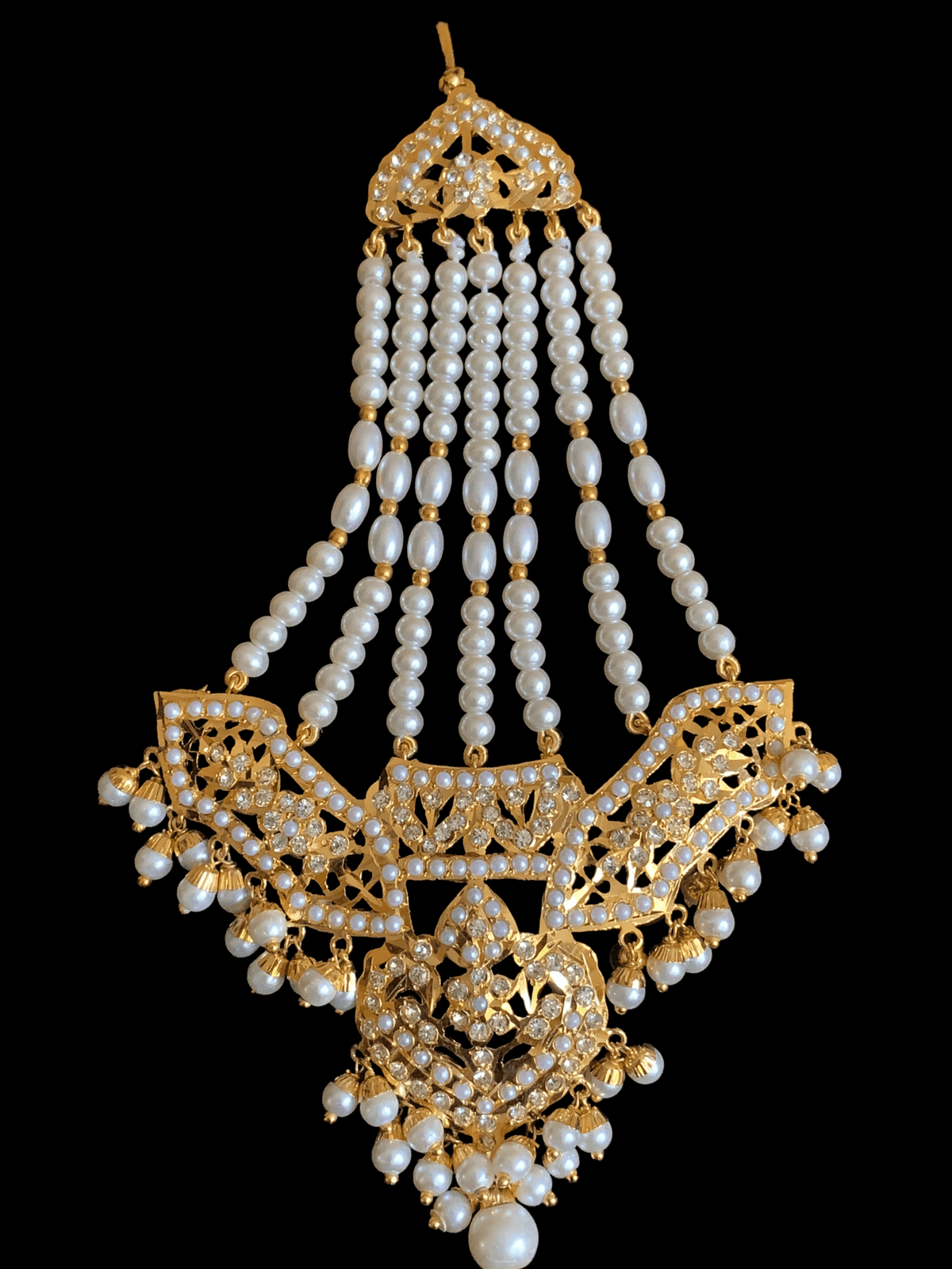 DJHR30 ASMITA jhoomar in pearls ( READY TO SHIP)