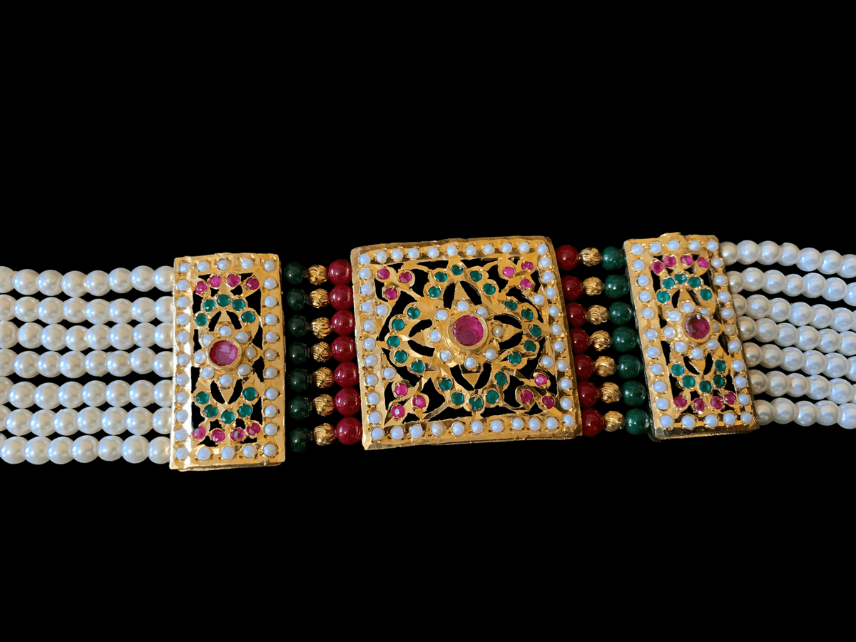 B65 Saira Jadau bracelet in ruby green (READY TO SHIP)
