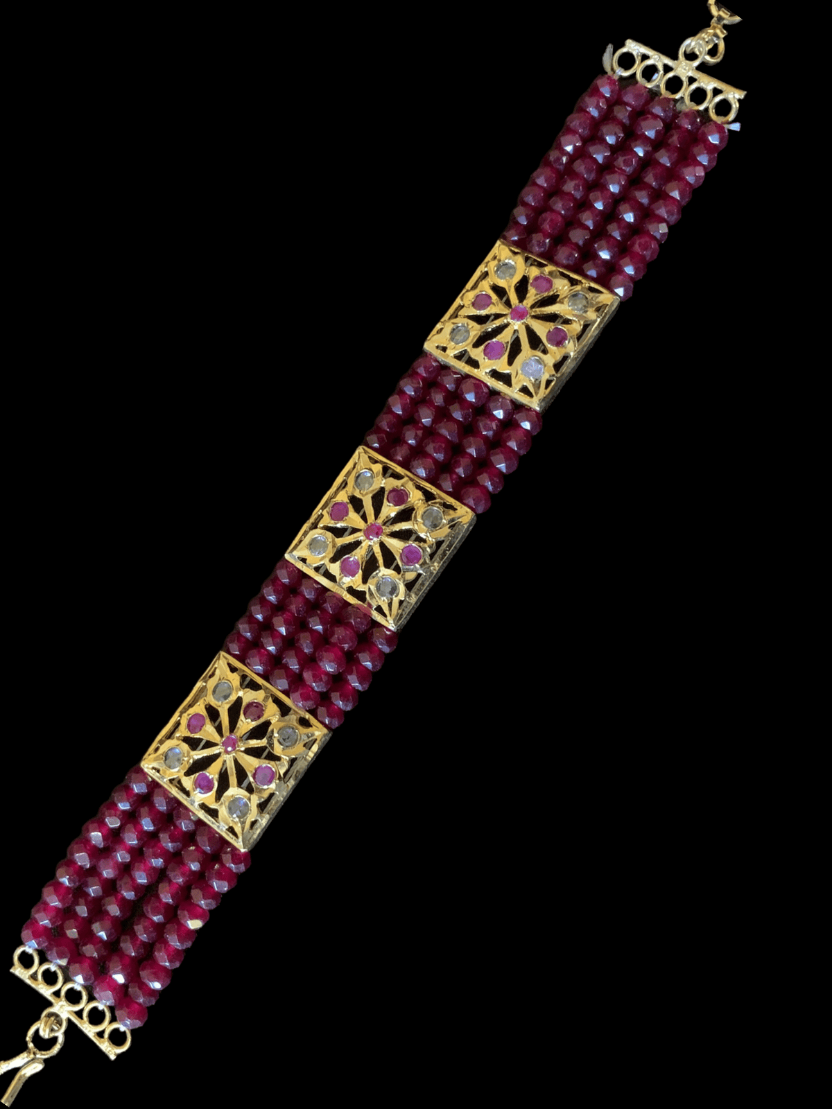 B75 ruby gold plated bracelet ( ready to SHIP  )