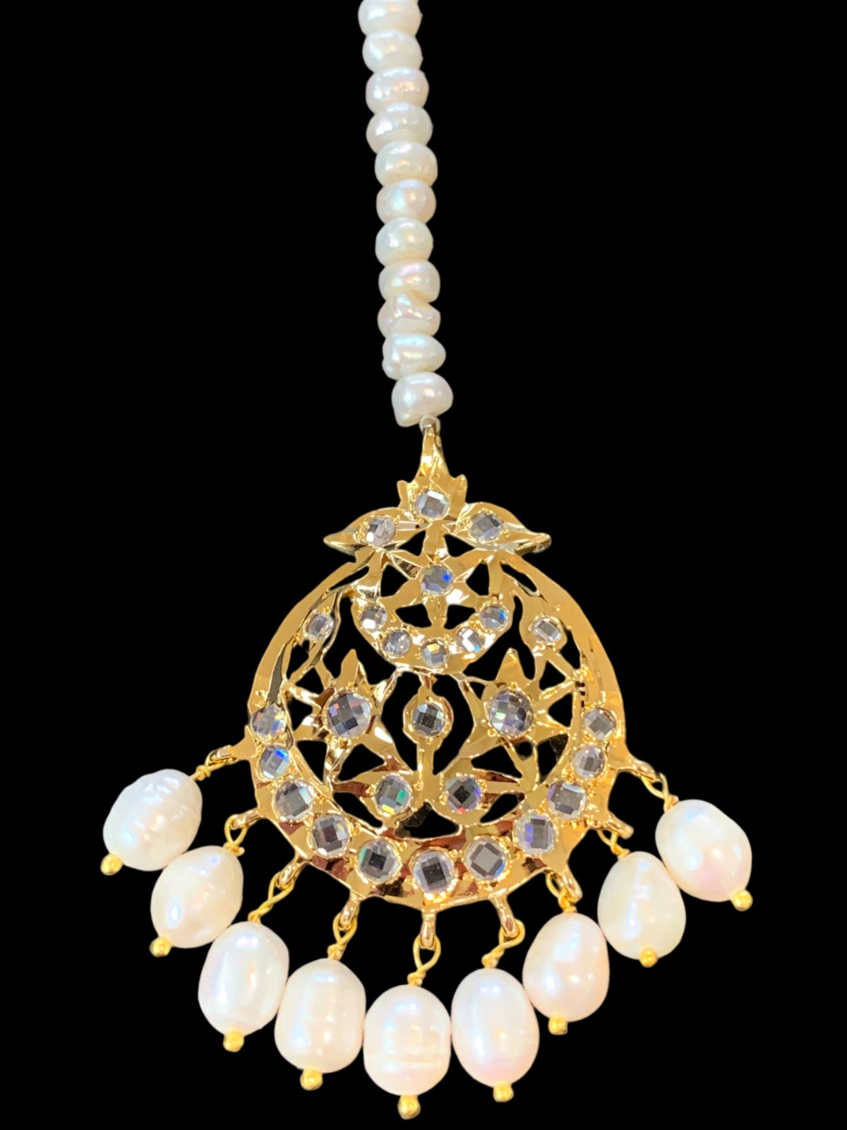 DJTK107 Lahar fresh water pearl  tika   ( READY TO SHIP )