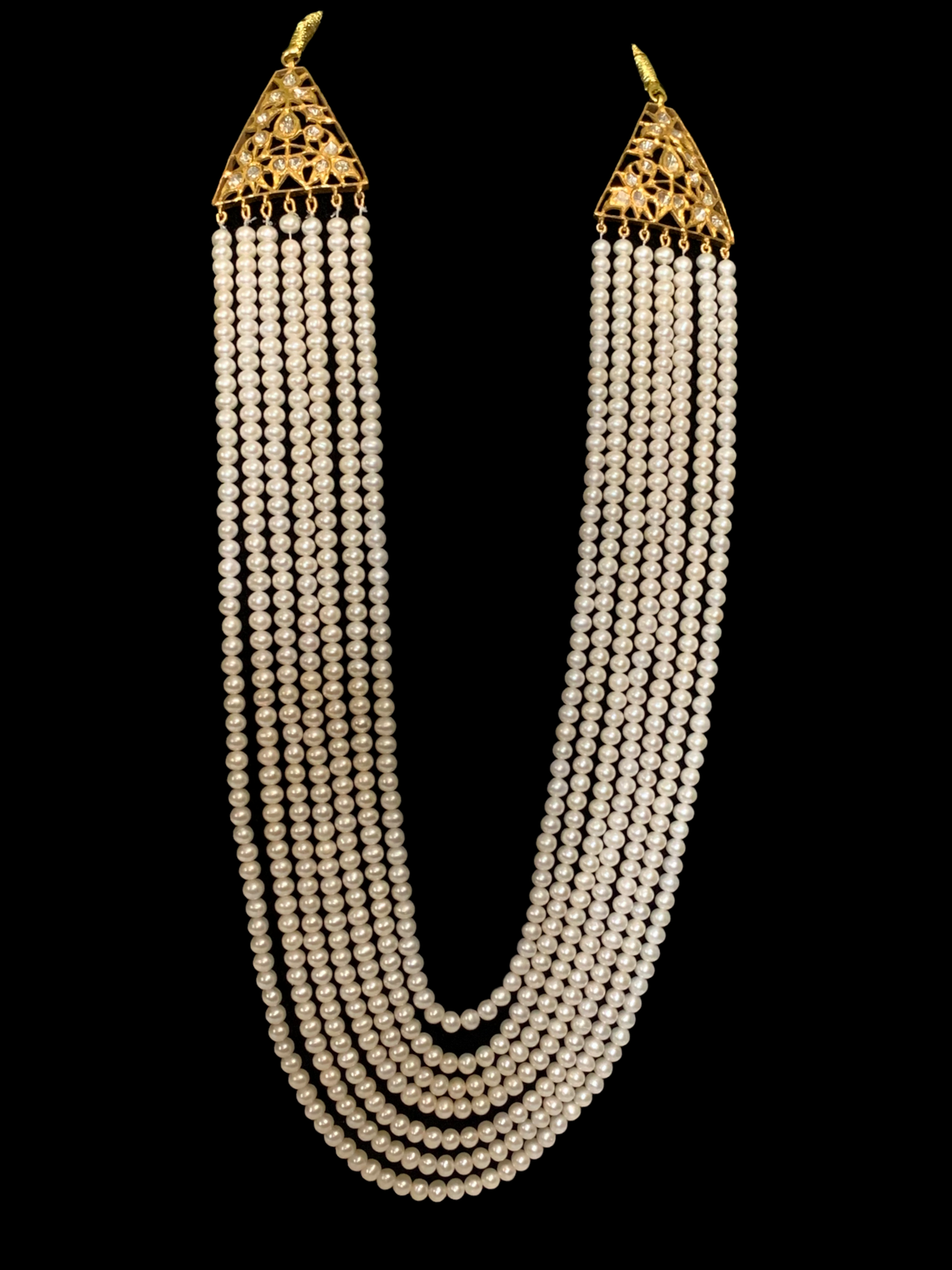 Gold plated silver Almas( polki) satlada
