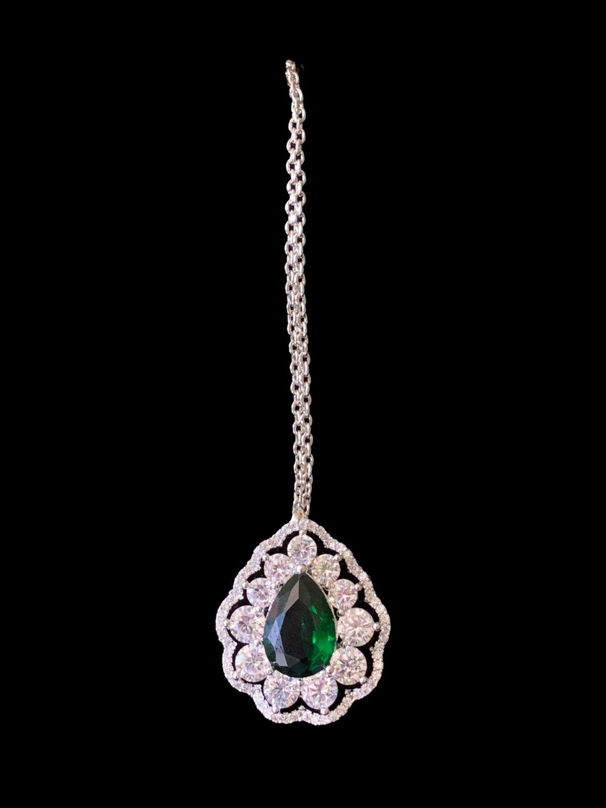 BR95 Cz necklace set - green  ( READY TO SHIP )