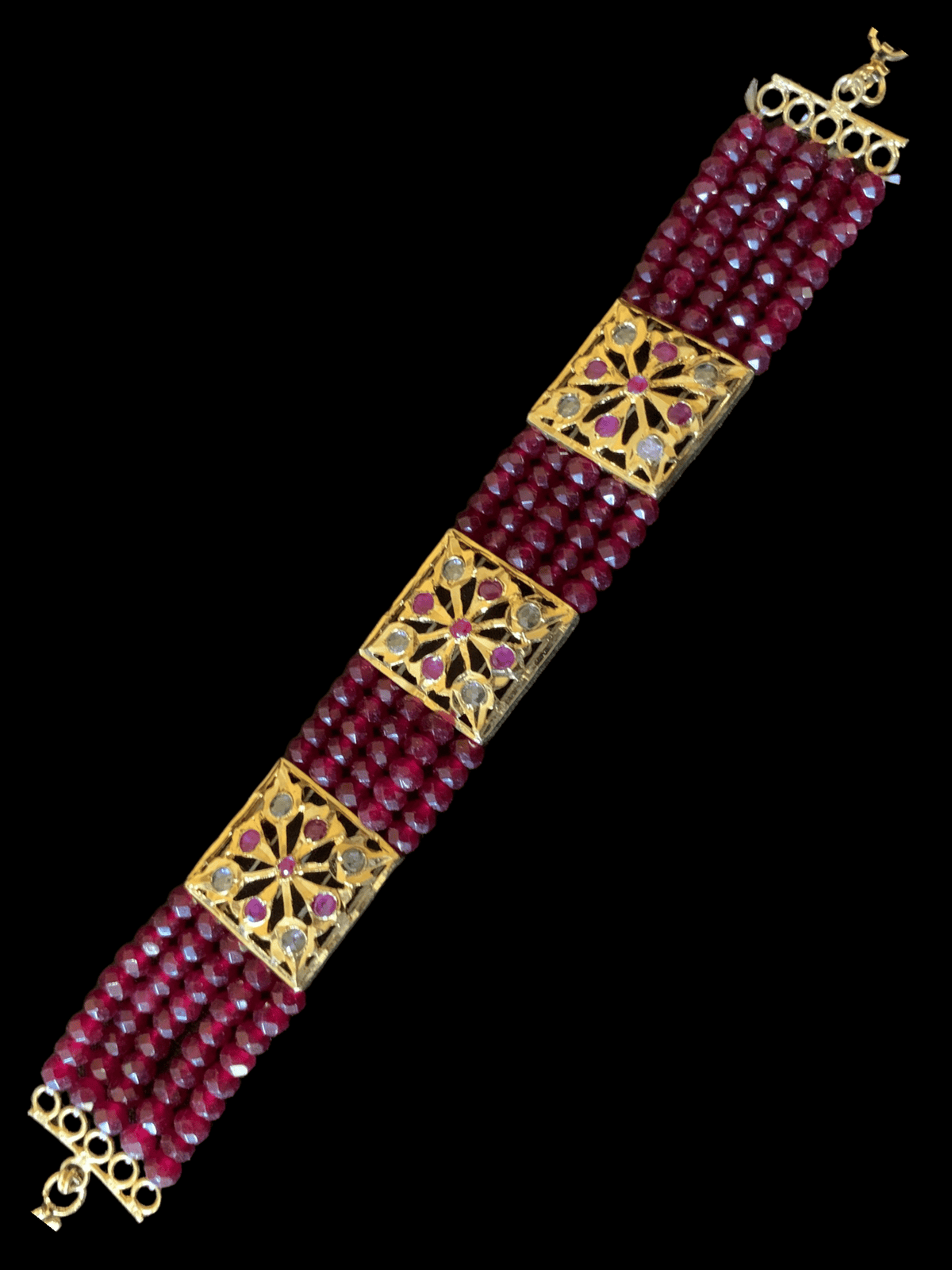B75 ruby gold plated bracelet ( ready to SHIP  )